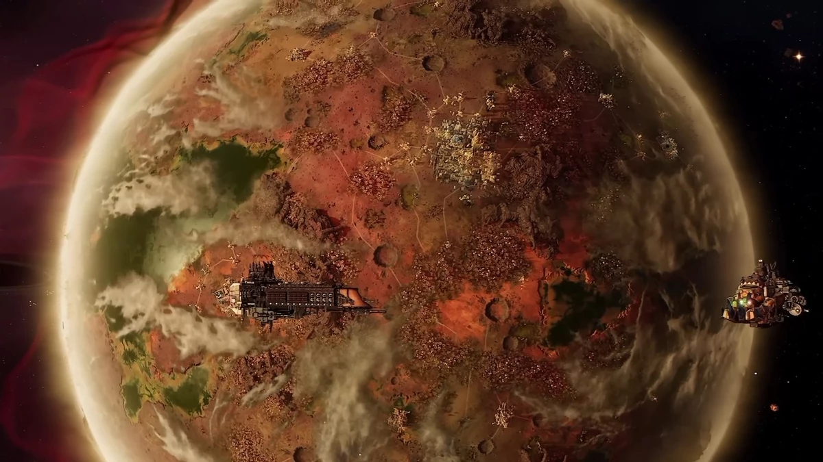 Astra militarum fends off orks total war warhammer 40000 gameplay