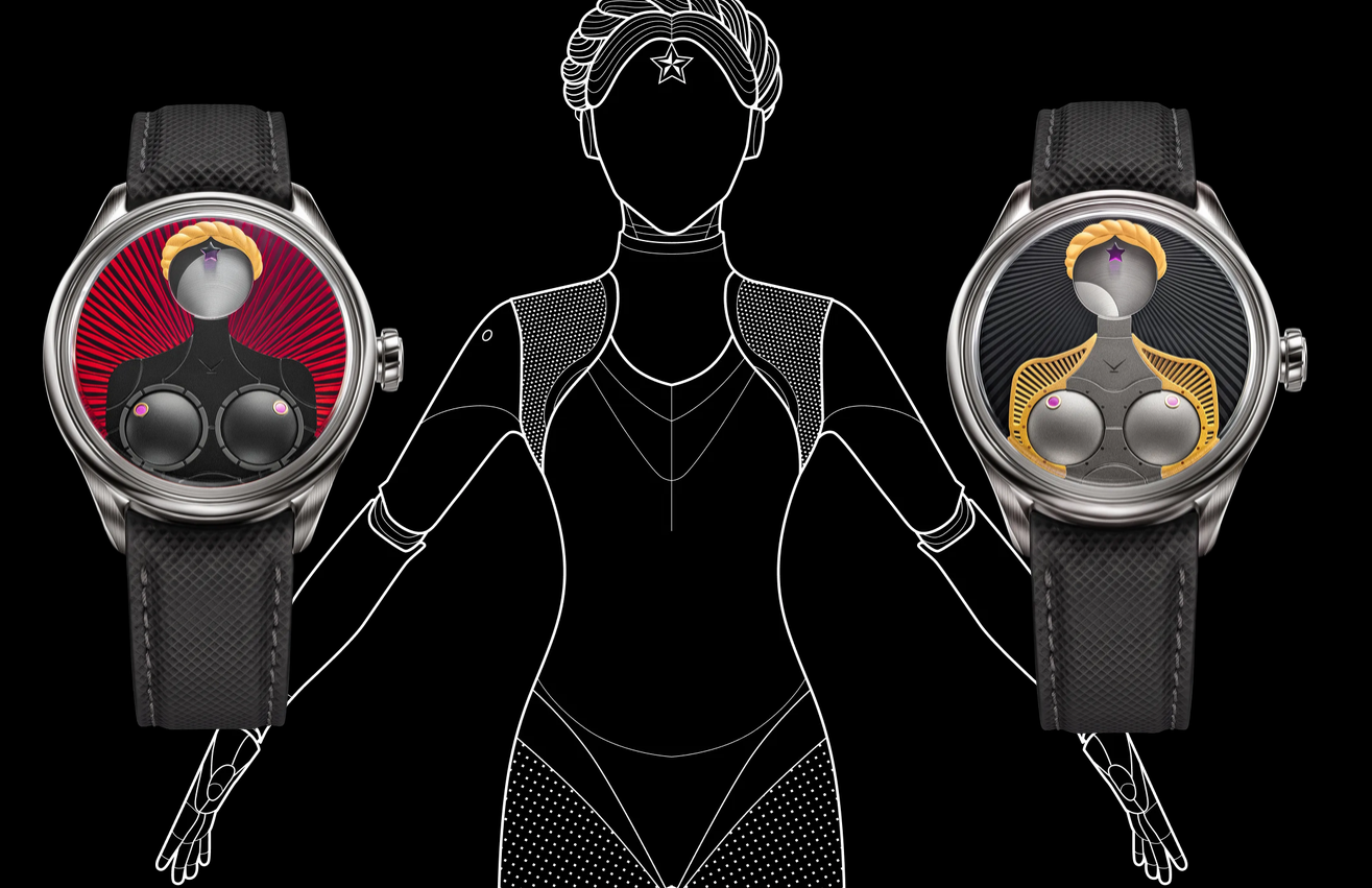 Konstantin chaykin presented the atomic heart watch with the twins time is shown by rubies on the chest price 208 million rubles